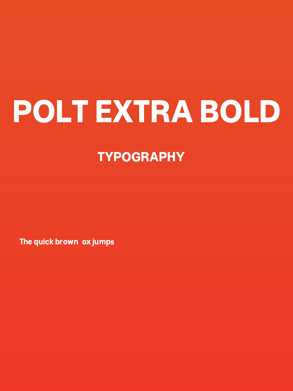 Polt Extra Bold Poster