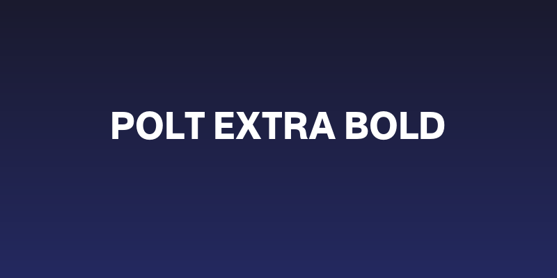 Polt Extra Bold Social Header