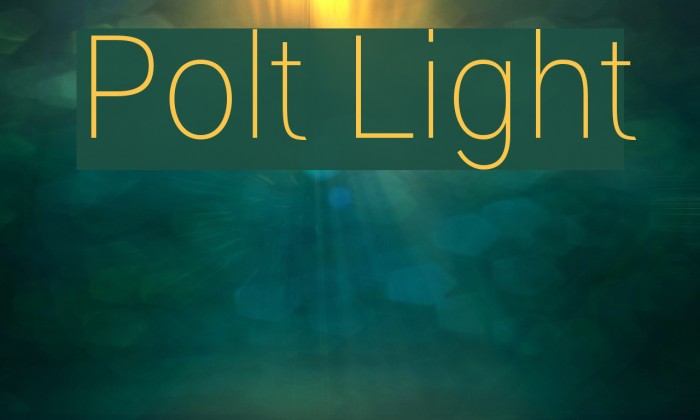 Polt Light Font examples