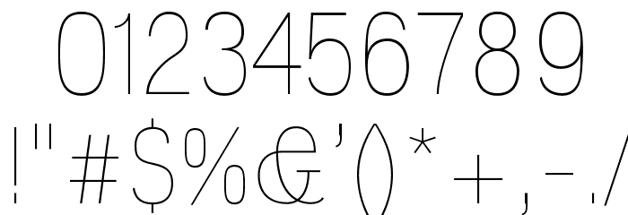 Polt Ultra Light Font OTHER CHARS