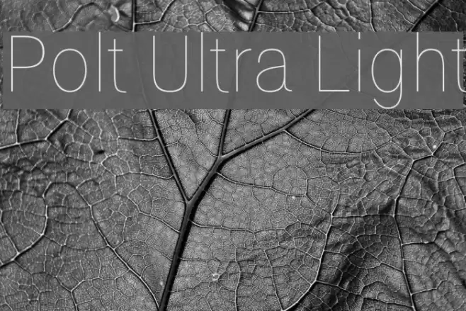 Polt Ultra Light Font examples