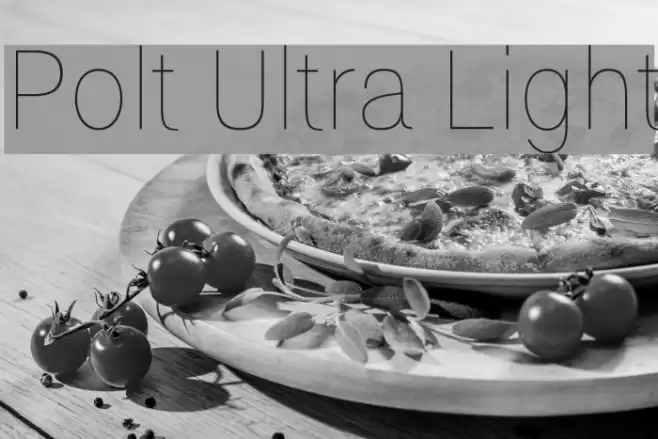 Polt Ultra Light Font examples