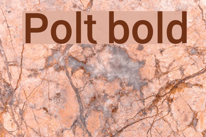 Polt bold Font examples