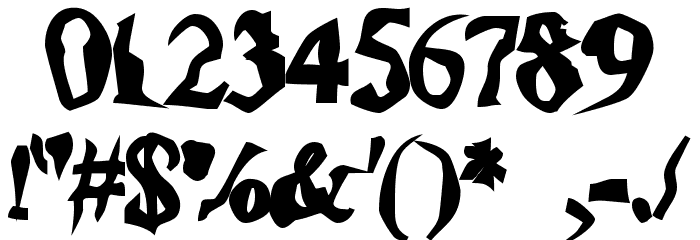 Poltergeist Thick Font OTHER CHARS