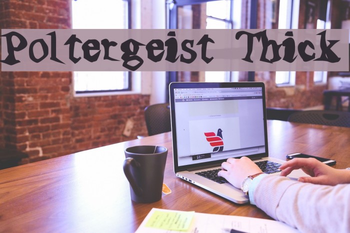 Poltergeist Thick Font examples