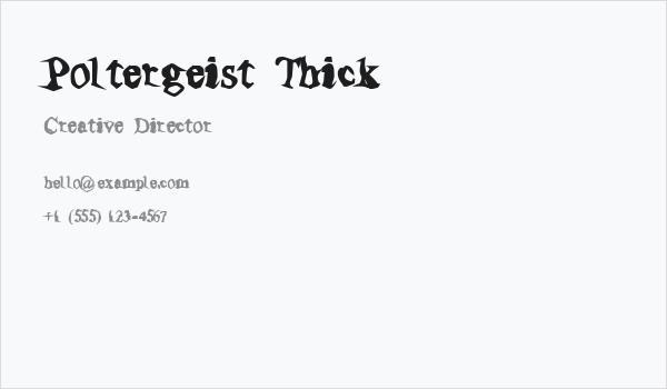 Poltergeist Thick Business Card