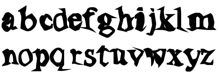 Poltergeist Thick Font LOWERCASE