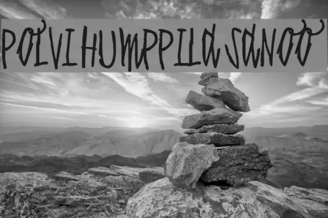 Polvi Humppila sanoo Font examples