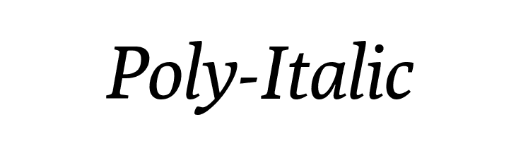 Poly-Italic Font