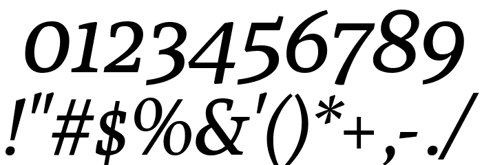 Poly-Italic Font OTHER CHARS