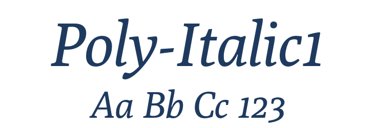 Poly-Italic1 Font Preview