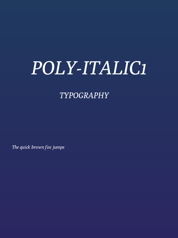 Poly-Italic1 Poster