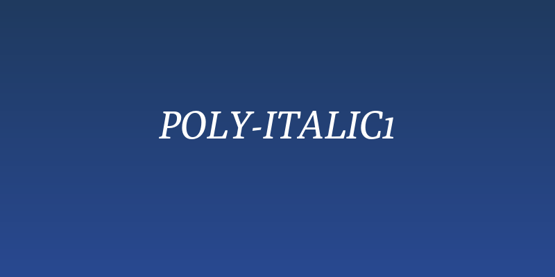 Poly-Italic1 Social Header