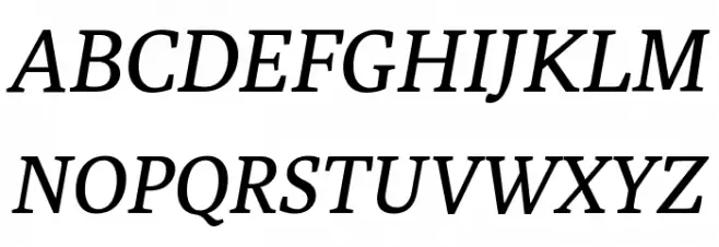 Poly-Italic फ़ॉन्ट अपरकेस