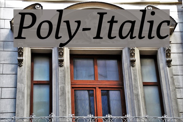 Poly-Italic Font examples