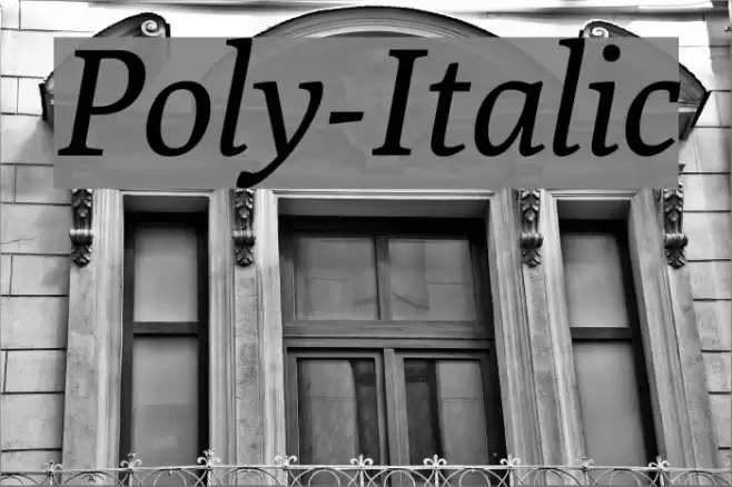 Poly-Italic Font examples