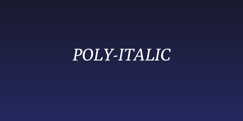 Poly-Italic Social Header