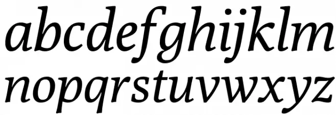 Poly-Italic Font LOWERCASE