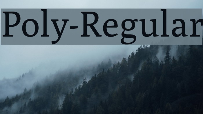 Poly-Regular Font examples