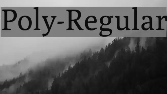 Poly-Regular Font examples