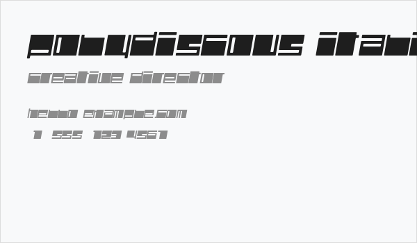 Polydiscous-Italic Business Card