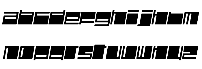 Polydiscous-Italic Font LOWERCASE