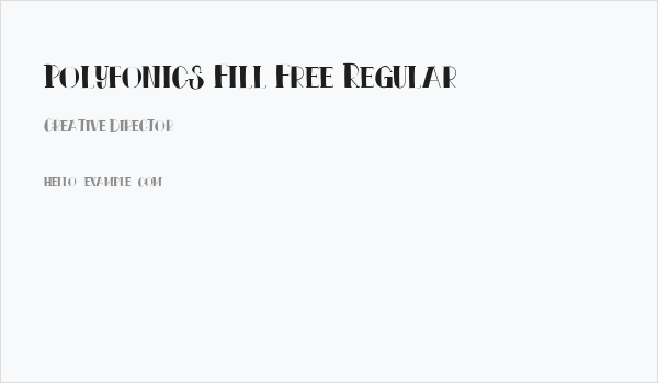 Polyfonics Fill Free Regular Business Card