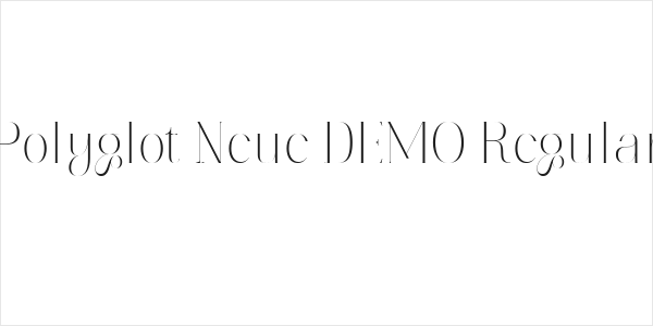 Polyglot Neue DEMO Regular Logo