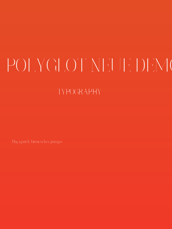 Polyglot Neue DEMO Regular Poster