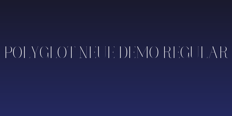 Polyglot Neue DEMO Regular Social Header