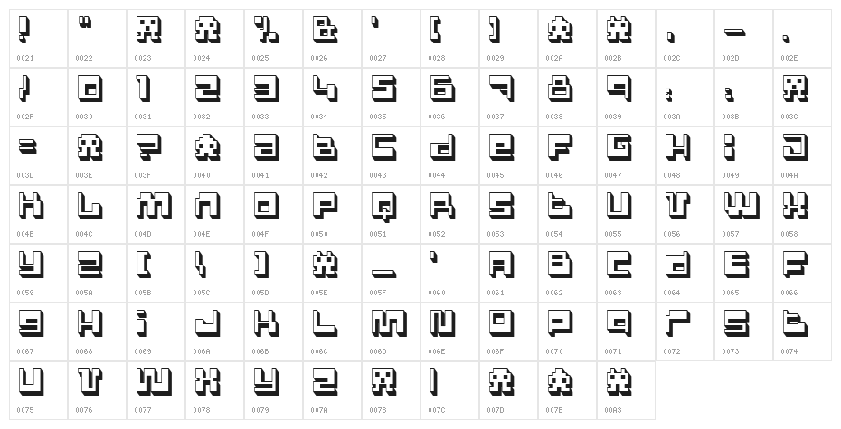 Polygon Power Character Map