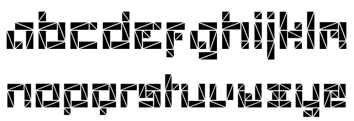 Polygon-Regular Font LOWERCASE
