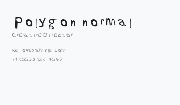 Polygon normal Business Card