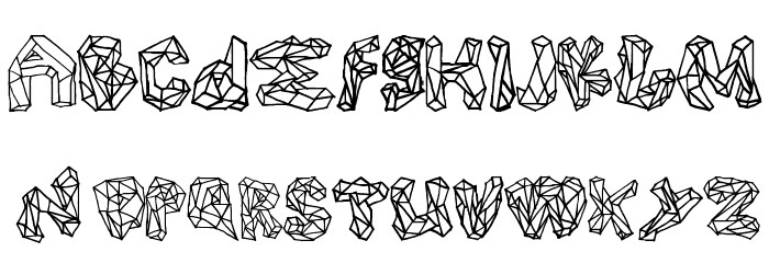 Polygons Regular Font LOWERCASE