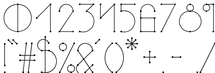 Polyline TypoRegular Font OTHER CHARS