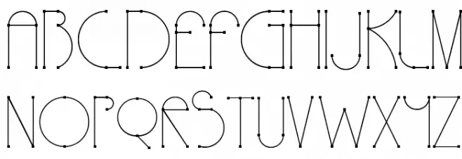 Polyline TypoRegular Schriftart Groß