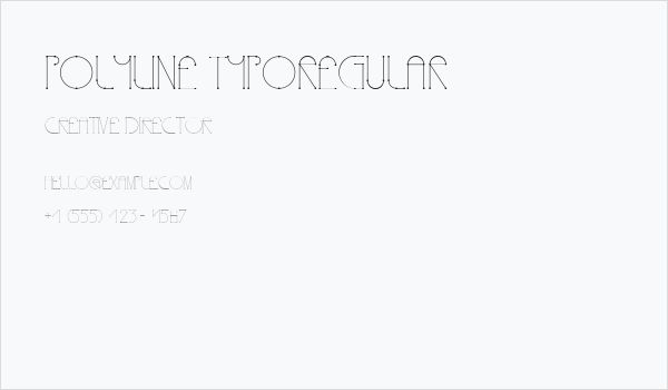Polyline TypoRegular Business Card