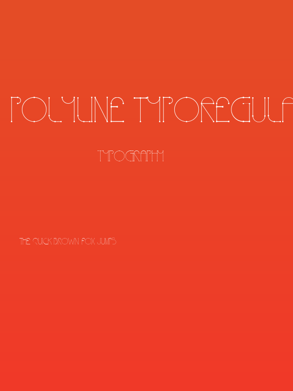 Polyline TypoRegular Poster