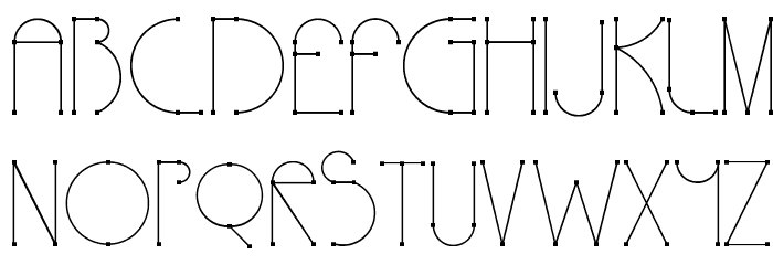 Polyline TypoRegular Font LOWERCASE