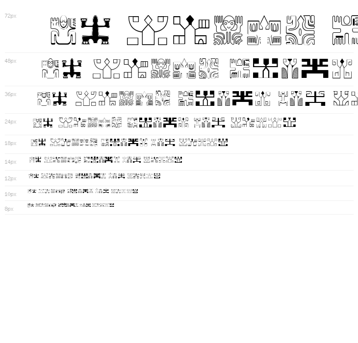 Polynesien Etua font Waterfall