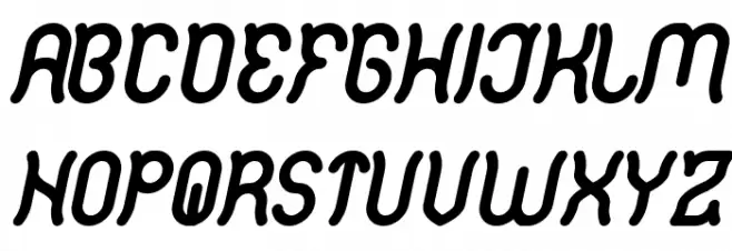Polysoup Bold Italic Font Litere mari