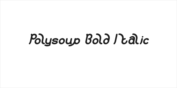 Polysoup Bold Italic Logo