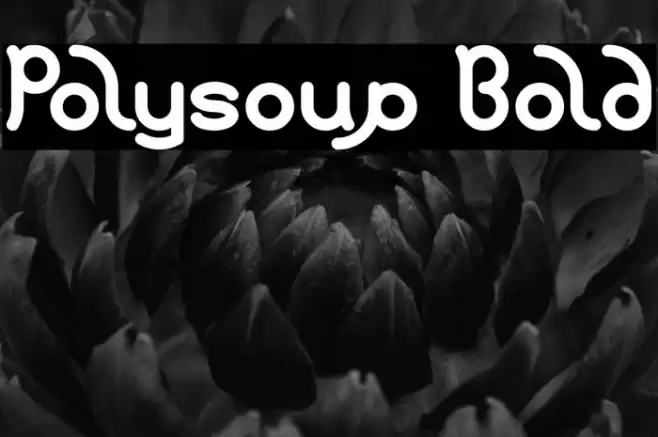 Polysoup Bold Font examples