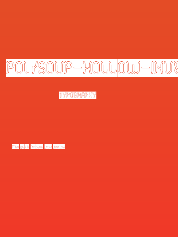 Polysoup-Hollow-Inverse Poster