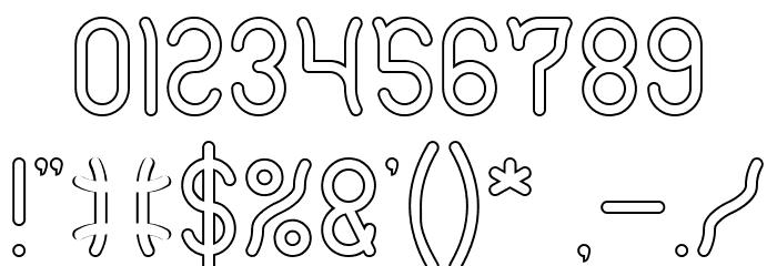 Polysoup-Hollow Font OTHER CHARS