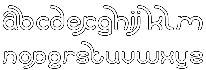 Polysoup-Hollow Font LOWERCASE