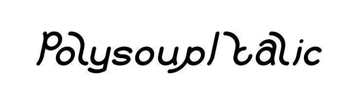 Polysoup Italic  les polices de caractères gratuit tlcharger