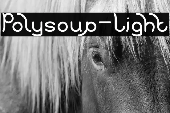 Polysoup-Light Font examples