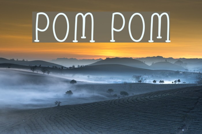 Pom Pom Font examples