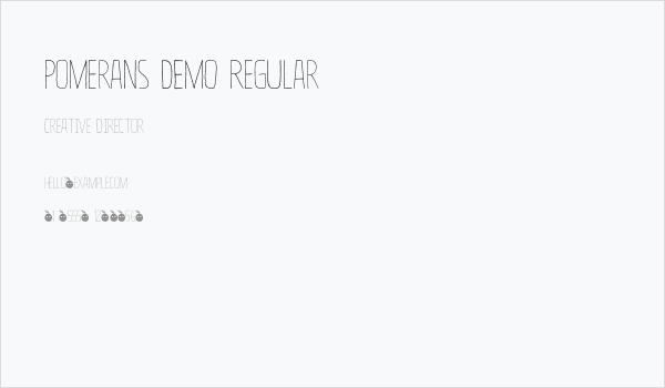 Pomerans DEMO Regular Business Card